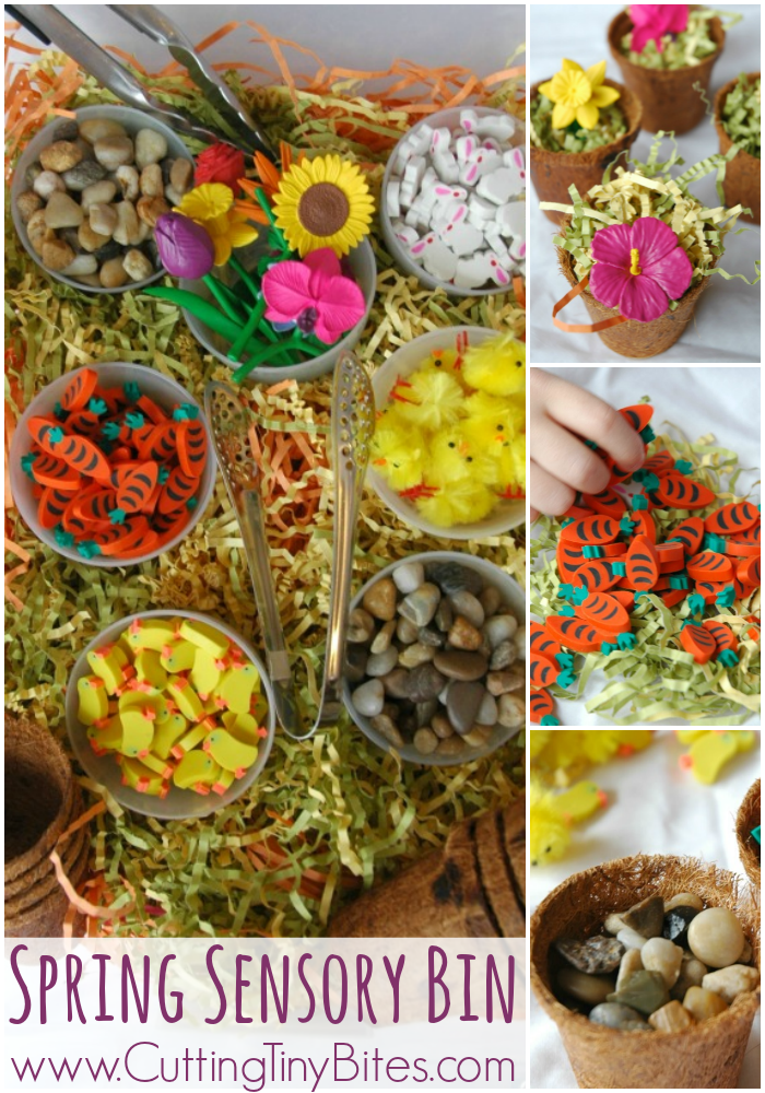 Spring Sensory Bin What Can We Do With Paper And Glue