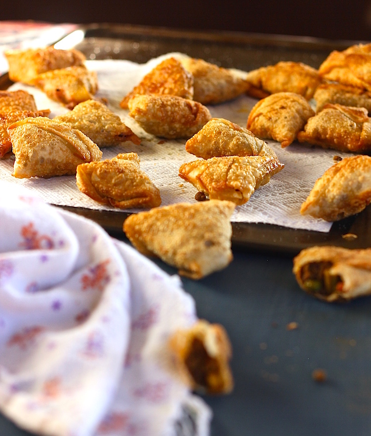 Blessings From My Kitchen Beef samosas with green chutney