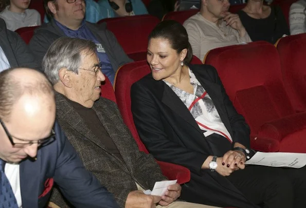 Crown Princess Victoria of Sweden attended a conference organized by Emerich Foundation in Viksjö School of Jarfalla municipality near Stockholm together with Emerich Roth who is a Swedish author and academician