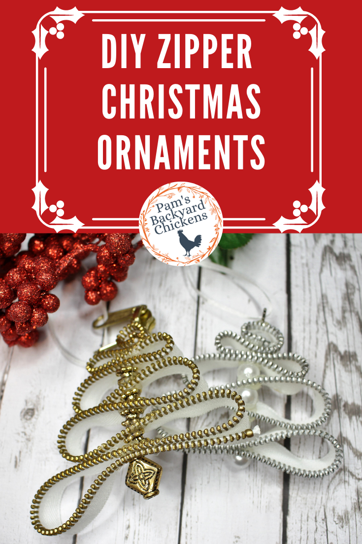 Pam's Backyard Chickens How to Make Zipper Christmas Tree Ornaments