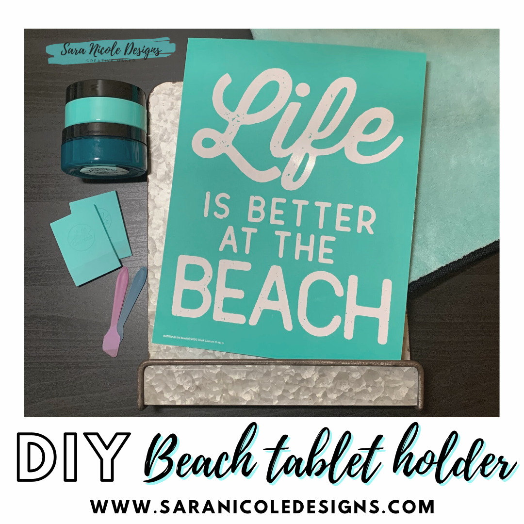 Sara Nicole Designs: Life is Better at the Beach Tablet Stand // Easy DIY Home  Decor // Come chalk with me!