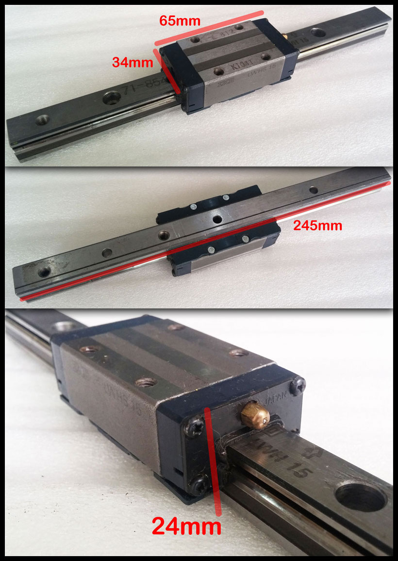 2nd MACHINE Linear motion guide, LWHS15, 215mm rail length, IKO