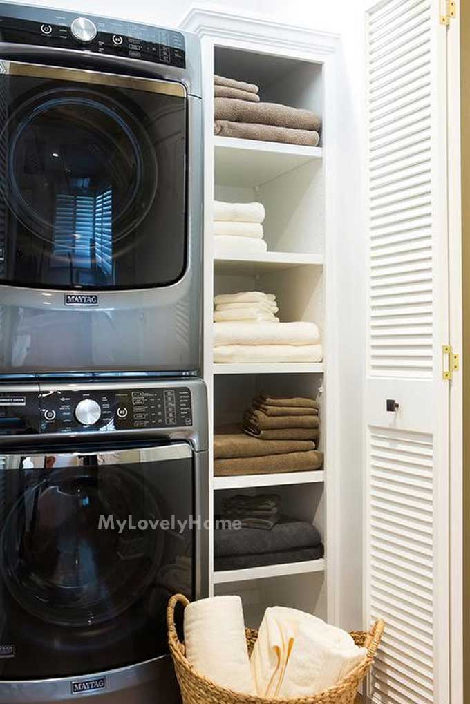 Stackable Washer And Dryer Cabinet Washing Machine Placement