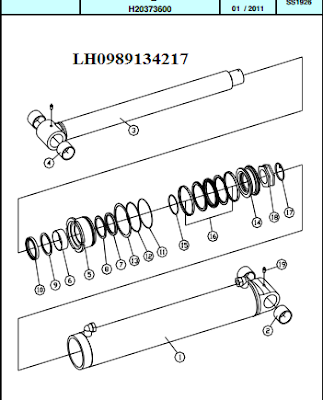 Xy lanh nâng cần của cẩu thủy lực Dong Yang SS1924-SS1926 Xy lanh nâng cần của cẩu thủy lực Dong Yang SS1924-SS1926
