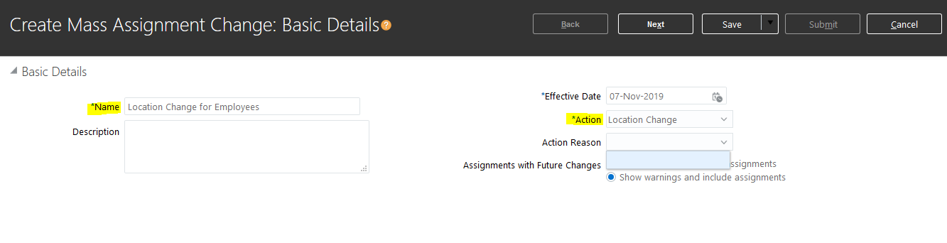 oracle cloud assignment status