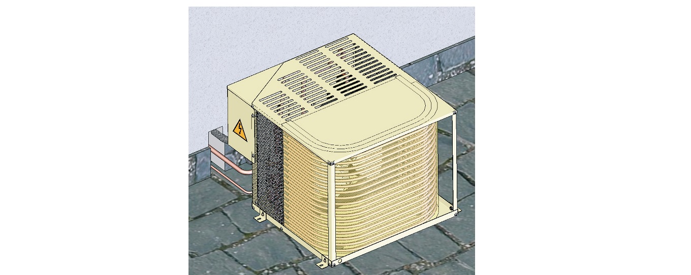 FRIOCLIMATIZADO Split condenser unit installed on floor