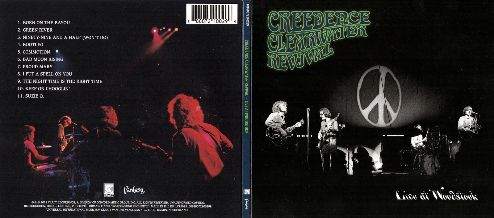 2019 Live At Woodstock - Creedence Clearwater Revival - Rockronología