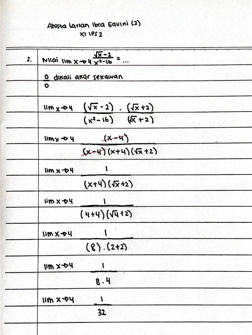 Cerita Pelajaran Matematika Latihan Soal Limit, Turunan