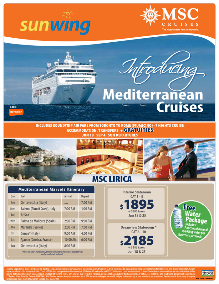 Cruise Packages Including Airfare From Toronto - Kahoonica