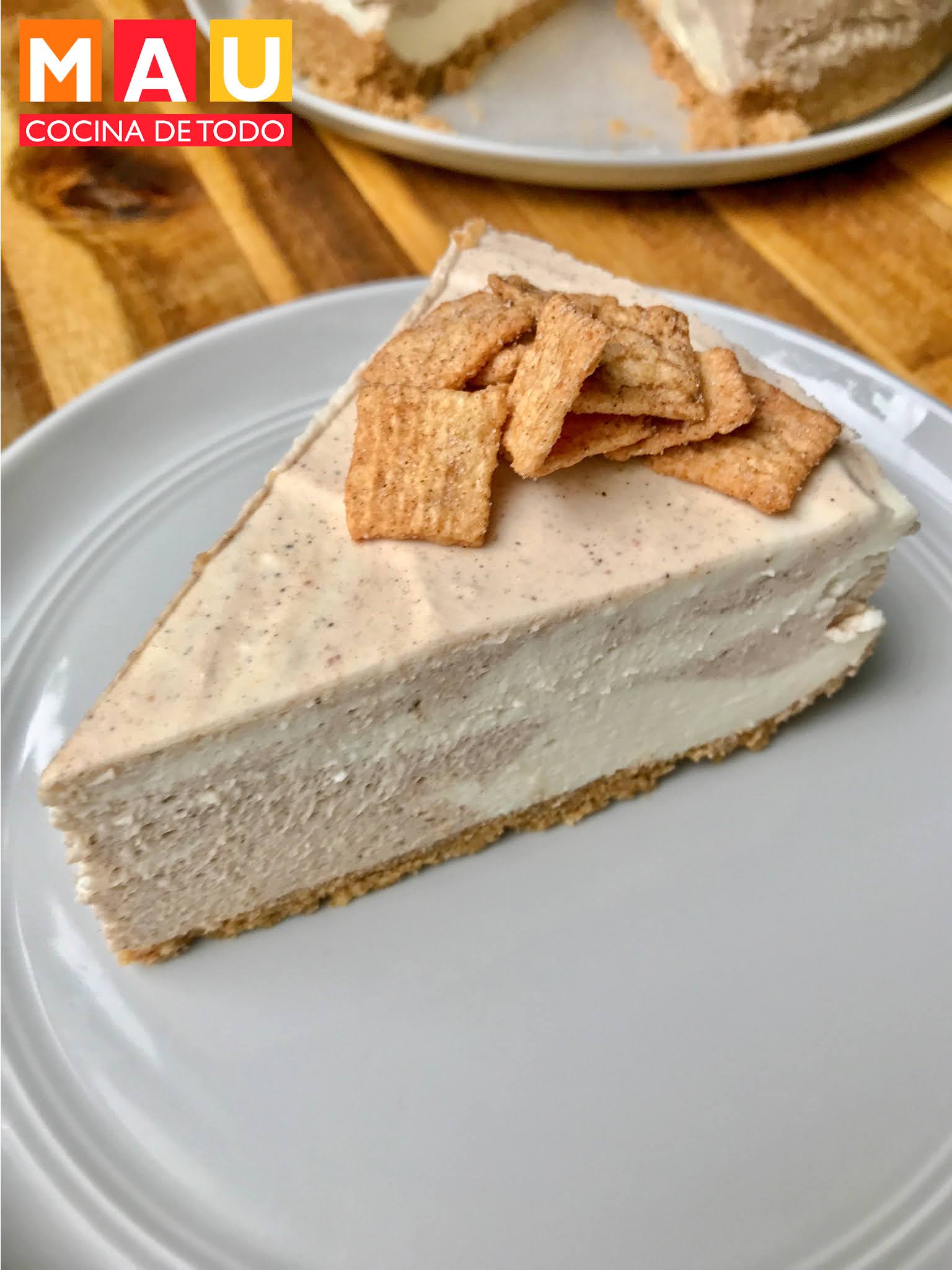 Cinnamon Toast Crunch Cheesecake (Cheesecake de Canela) - Mau Cocina de todo