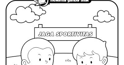  Mewarnai Gambar Anak Mewarnai Gambar Bermain Sepak Bola