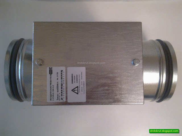 Электрический воздухонагреватель для круглых каналов C-EVN-K-160-3,0 от ССК