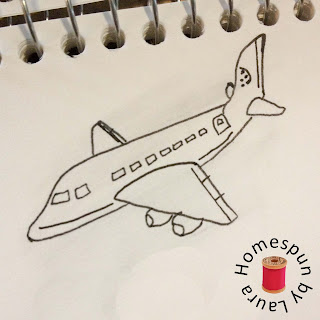 drawing sketching airplane