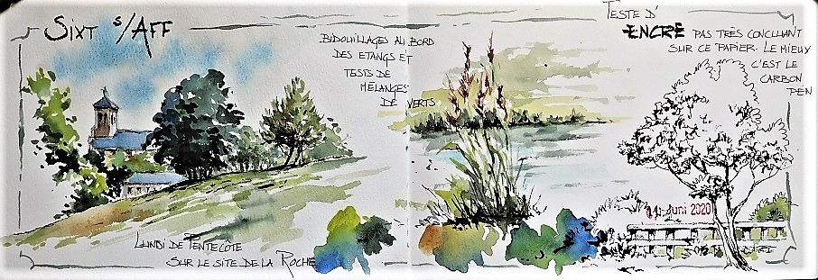 BB-Aquarelle: Carnet Etchr Aquarelle / Etchr watercolor sketchbook - Site  de la Roche