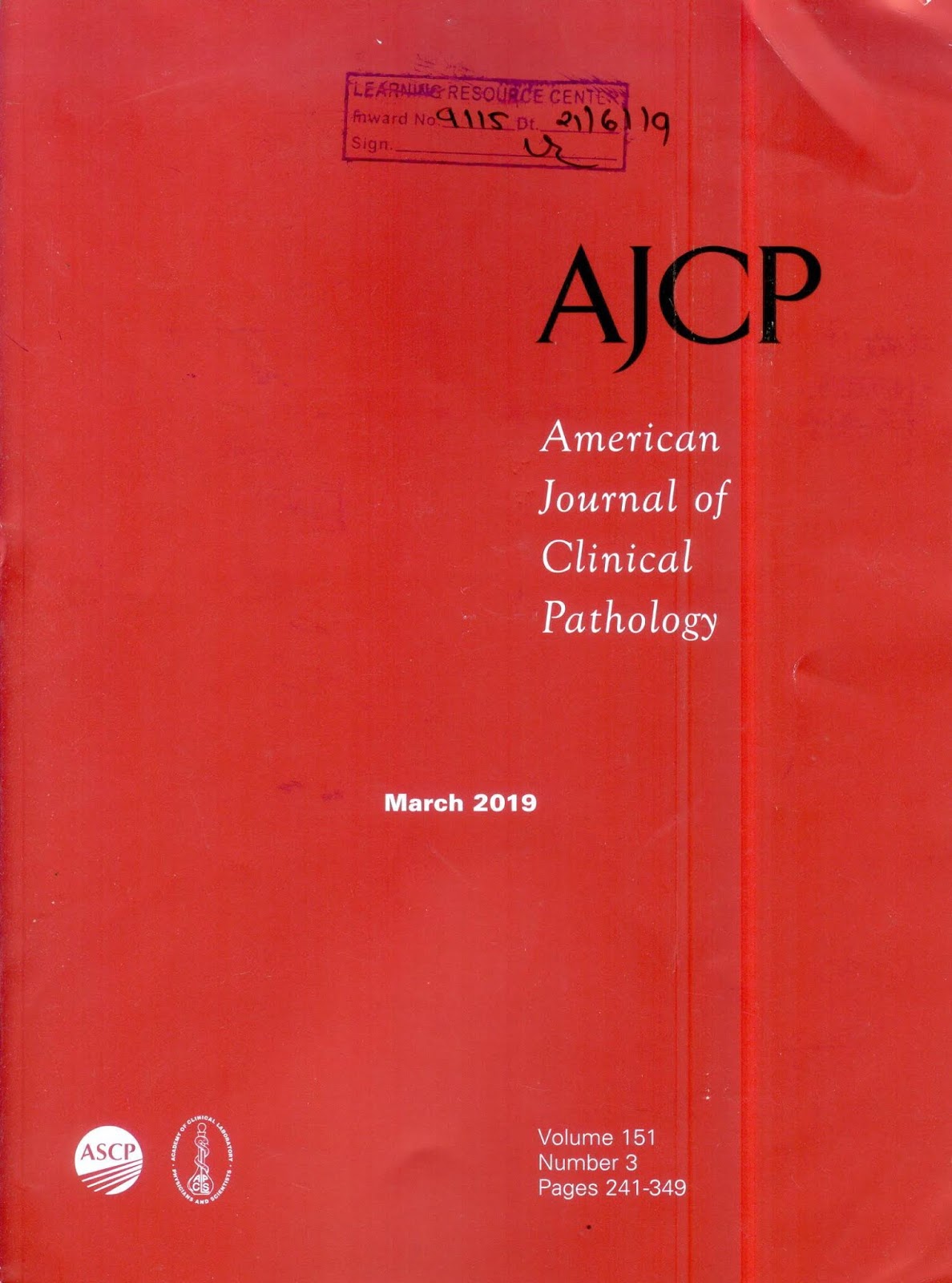 https://academic.oup.com/ajcp/issue/151/3