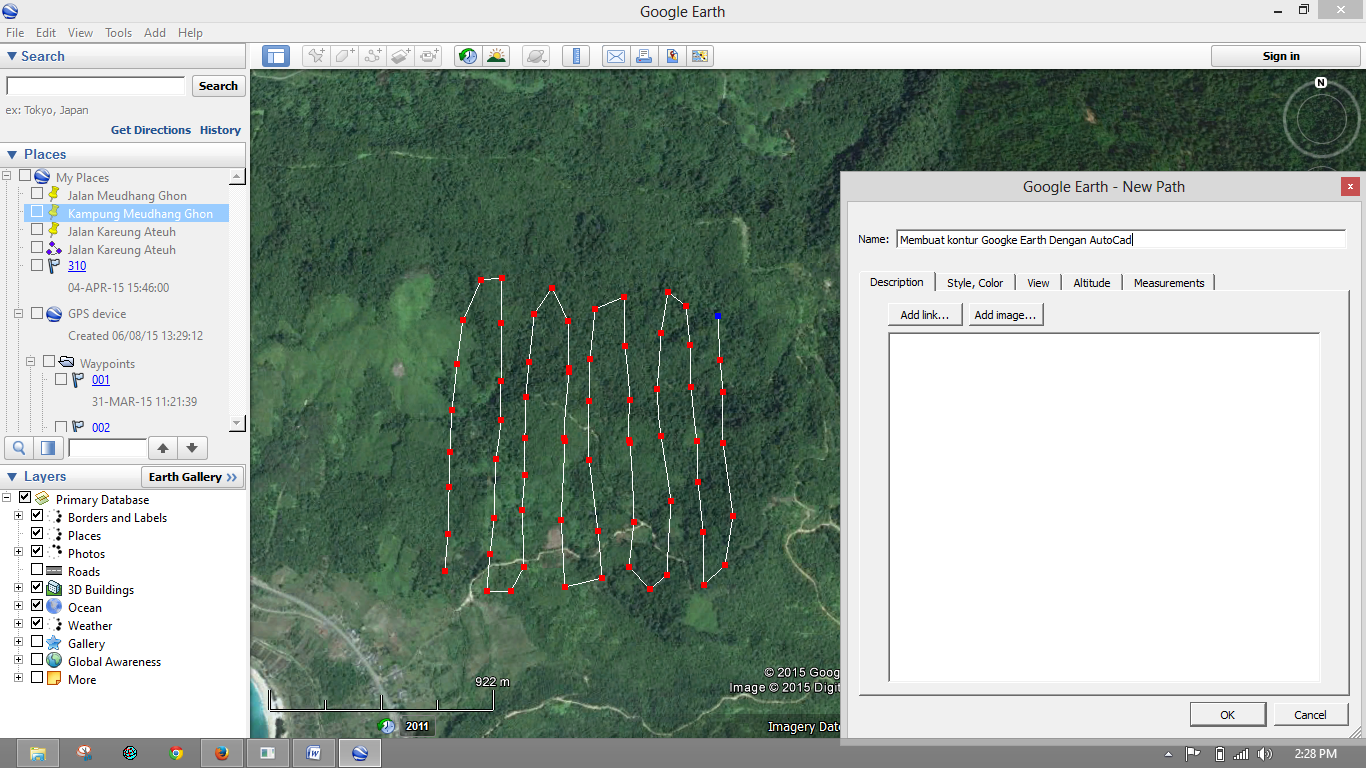 Cara membuat peta topografi dari google earth