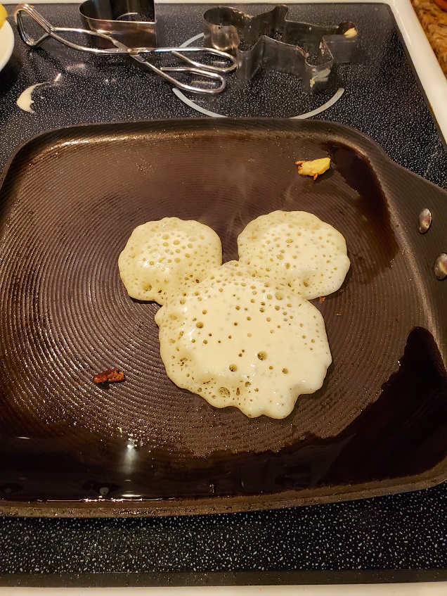 Micky mouse shaped pancakes