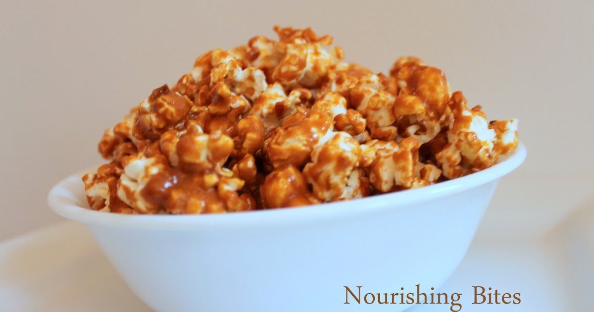 Nourishing Bites Healthy Version Homemade Crunchy Caramel Popcorn