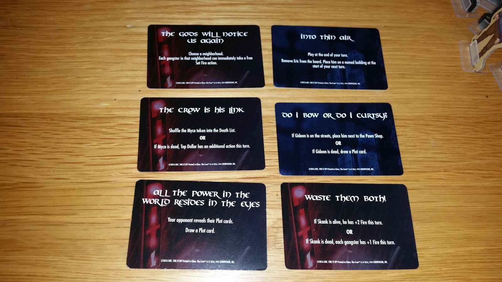 The Crow Fire it up board game unboxing and review from upper deck