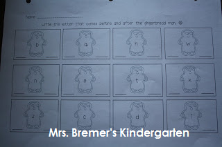 Gingerbread Man Kindergarten literacy centers for young learners- perfect for December!