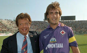 Cecchi Gori with the Fiorentina star Gabriel Batistuta