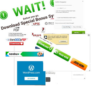 Ad Assault A wide variety of different advertising companies and ad types found on the web.