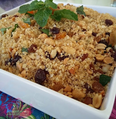 Couscous Marroquino Integral com Castanhas e Frutas Secas