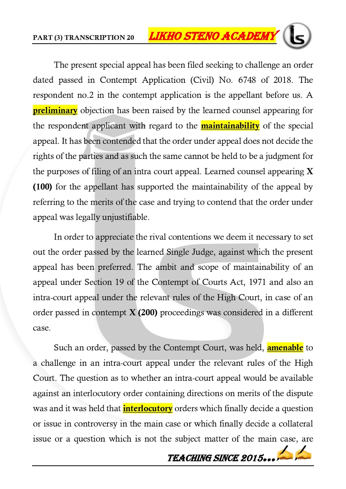 Likho Steno Academy Legal Magazines Part III Likho Steno Academy