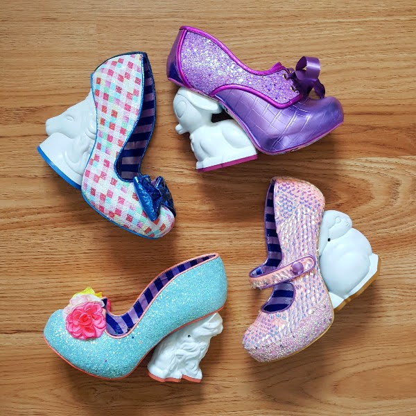 4 paint your own heel character heeled shoes on wooden floor