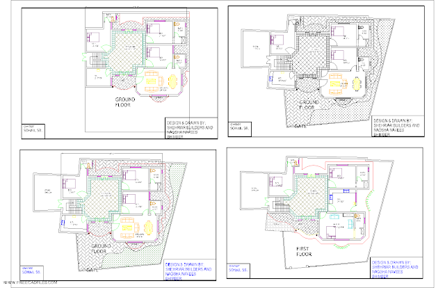 Two-Level Villa Project in a [DWG] file