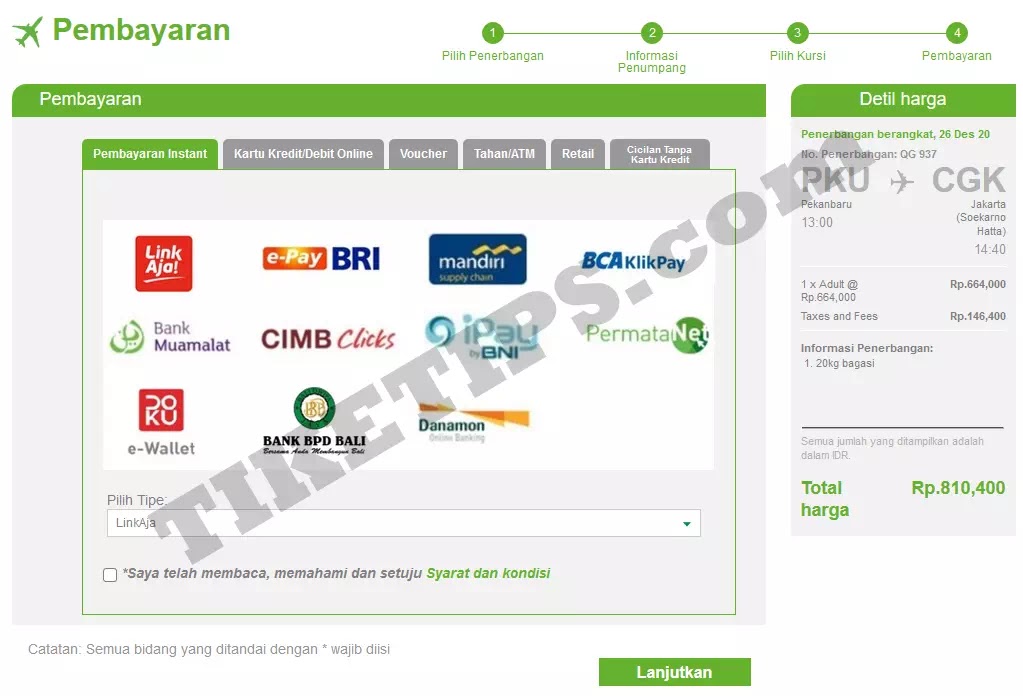 Cara Booking dan Pembayaran Tiket Citilink Melalui ATM