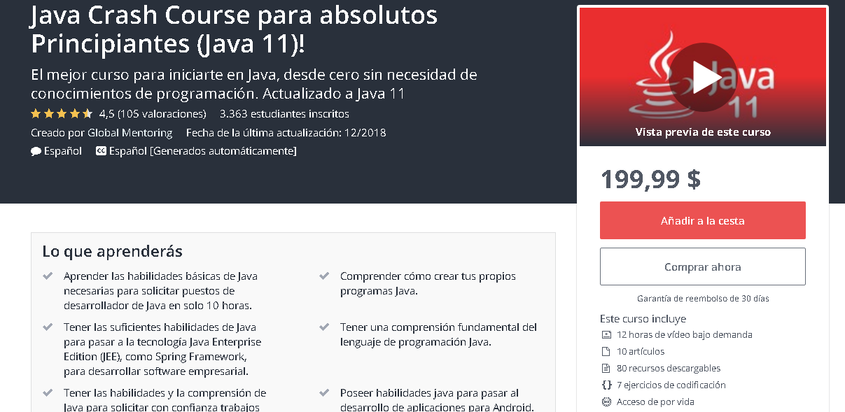 Java Crash Course para absolutos Principiantes (Java 11)! | Sovos