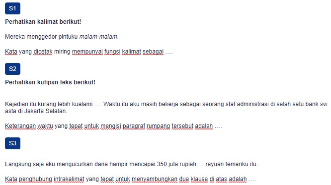 Contoh Soal Fitur Bahasa Teks Eksemplum