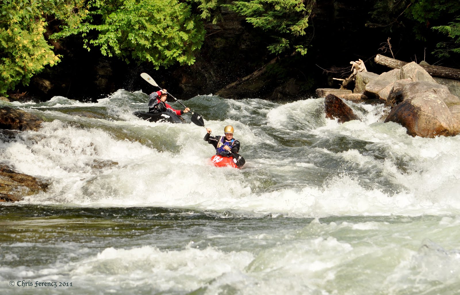 YMCA Wanakita Scenes of Summertime Whitewater Kayaking at the Gull River
