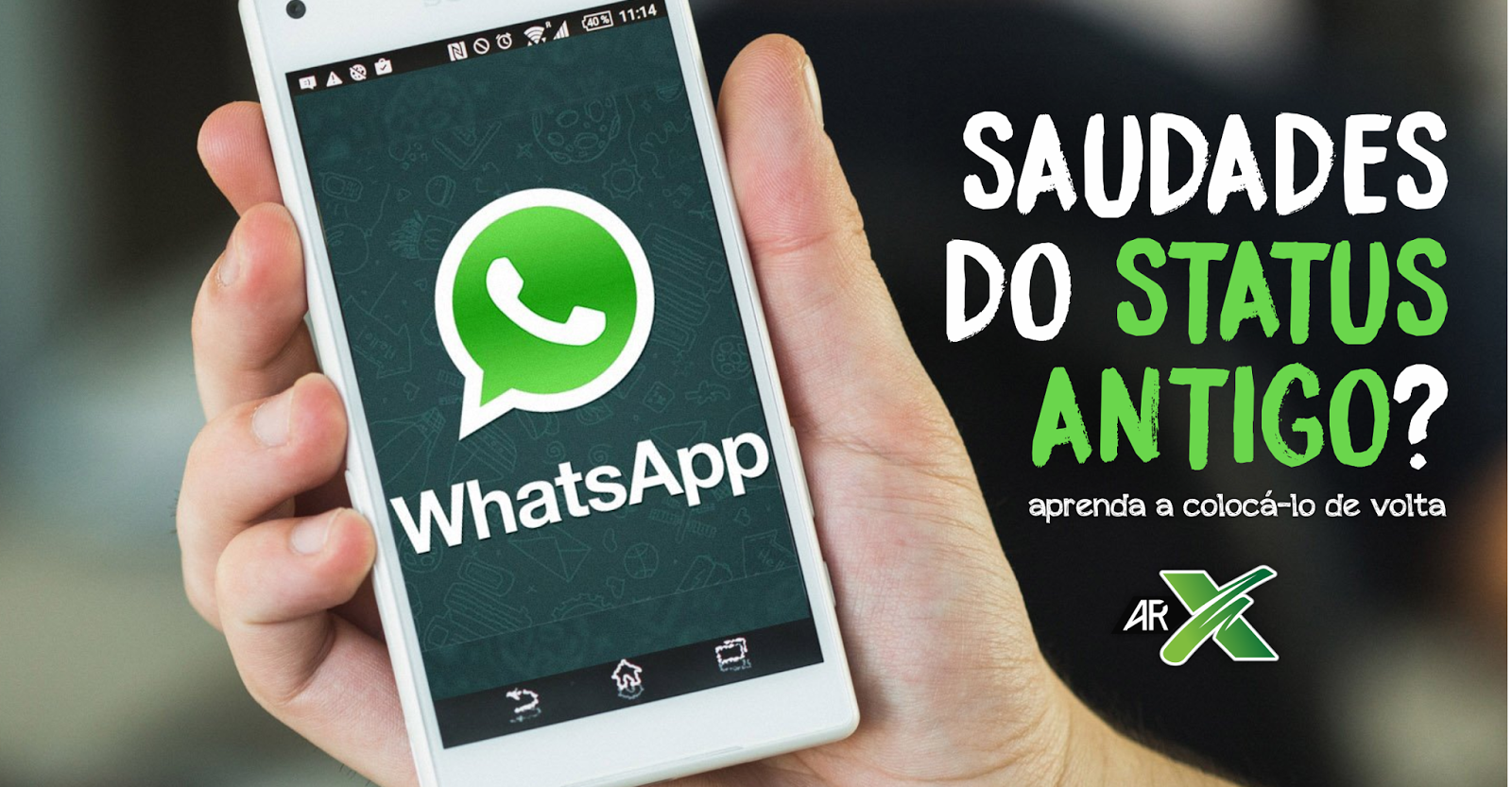 COMO VOLTAR COM O STATUS ANTIGO