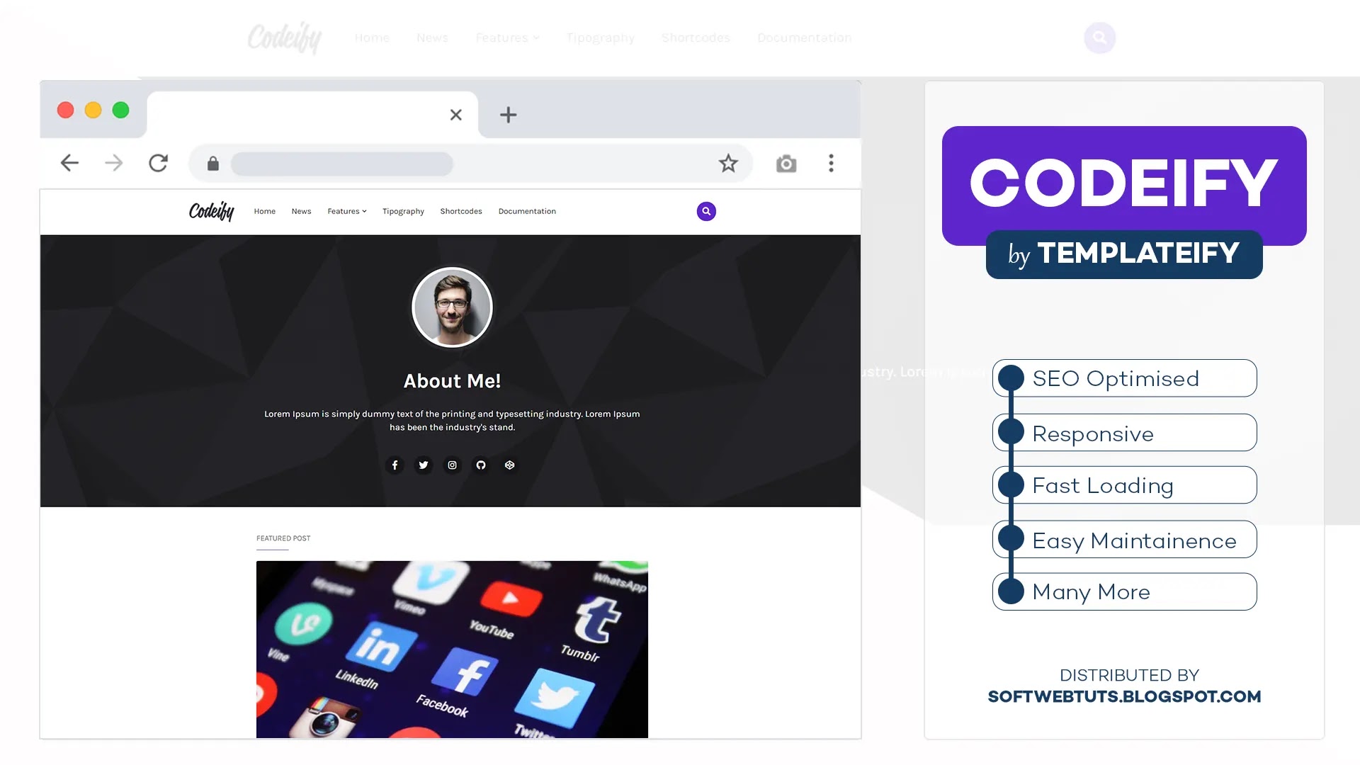 Codeify - Personal Blogger Template Codeify - Personal Blogger Template