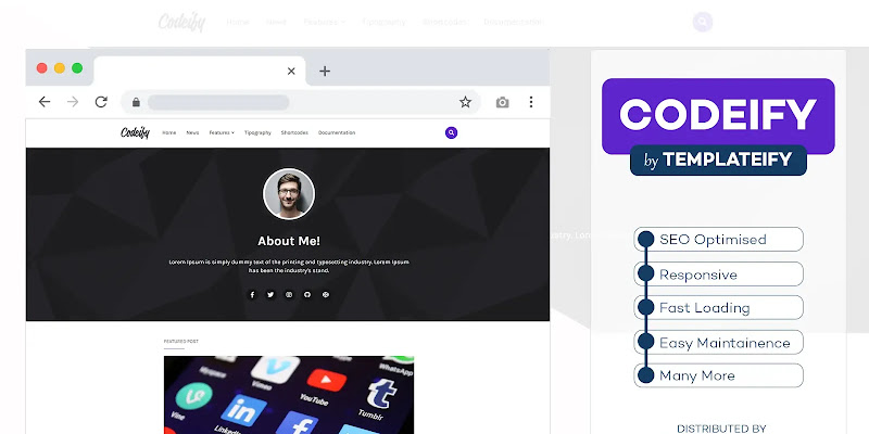 Codeify - Personal Blogger Template Codeify - Personal Blogger Template