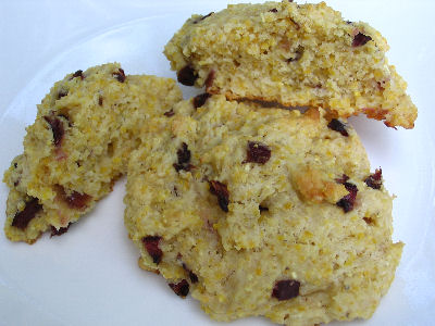 Cherry Cornmeal Scones