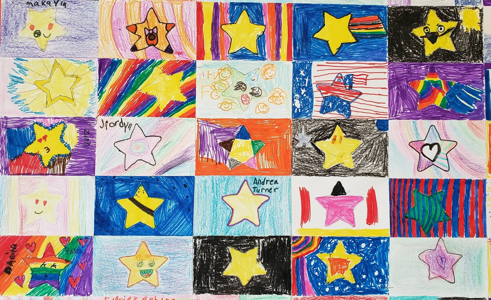 Mrs. Pearce's Art Room Star Mural