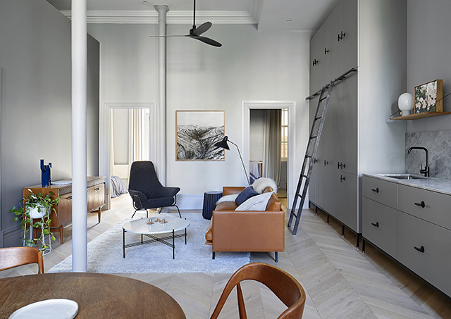 A Compact Apartment Renovation Maximises Space & Highlights Heritage Features