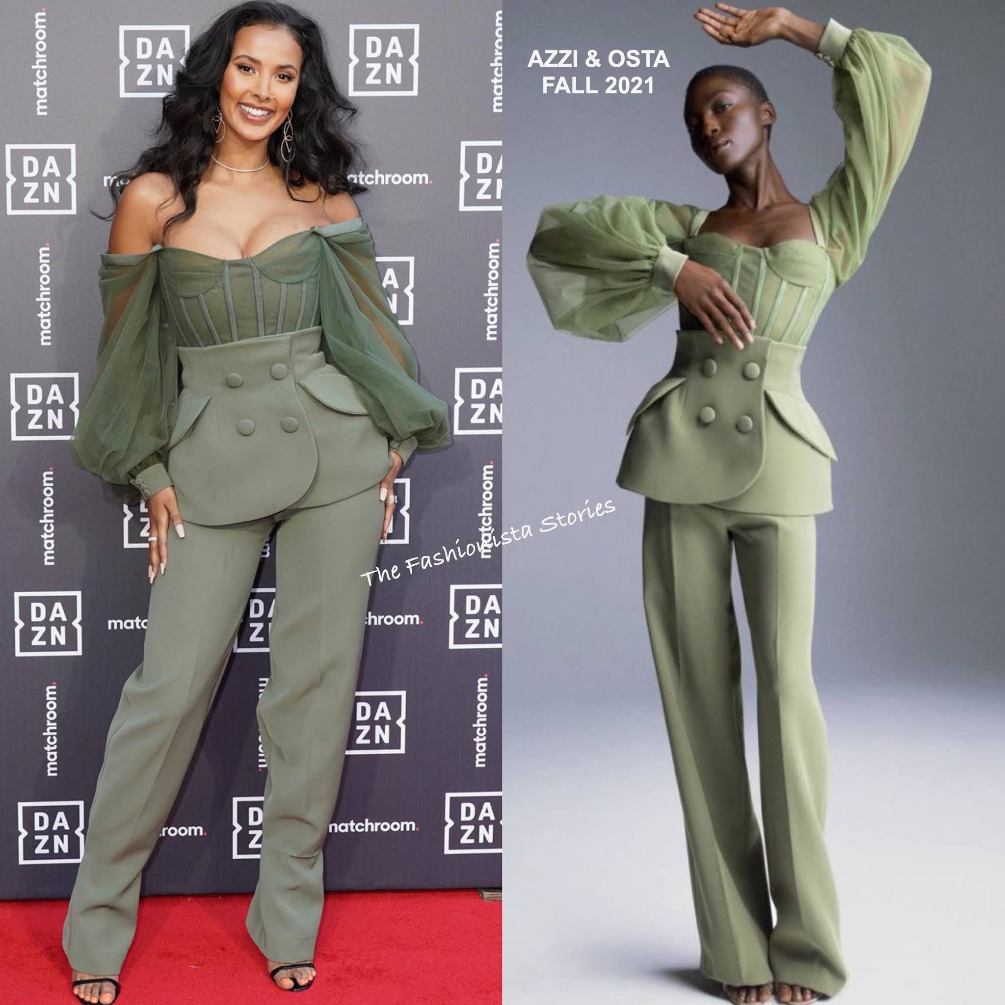 Maya Jama in Azzi & Osta at the Dazn X Matchroom Launch Event