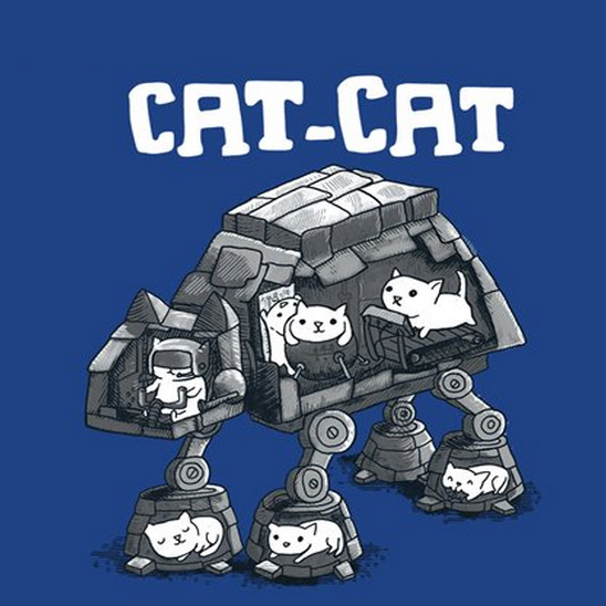 Today's T : 今日の「スター・ウォーズ」のかわいい兵器 CAT-CAT Tシャツ