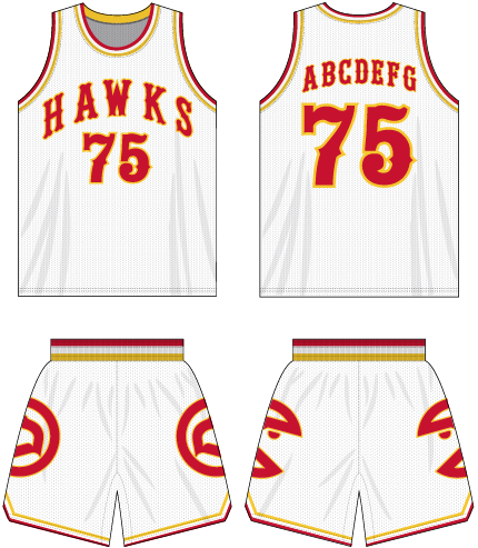 Basketball Uniforms: Atlanta Hawks 1975/76 - 1976/77