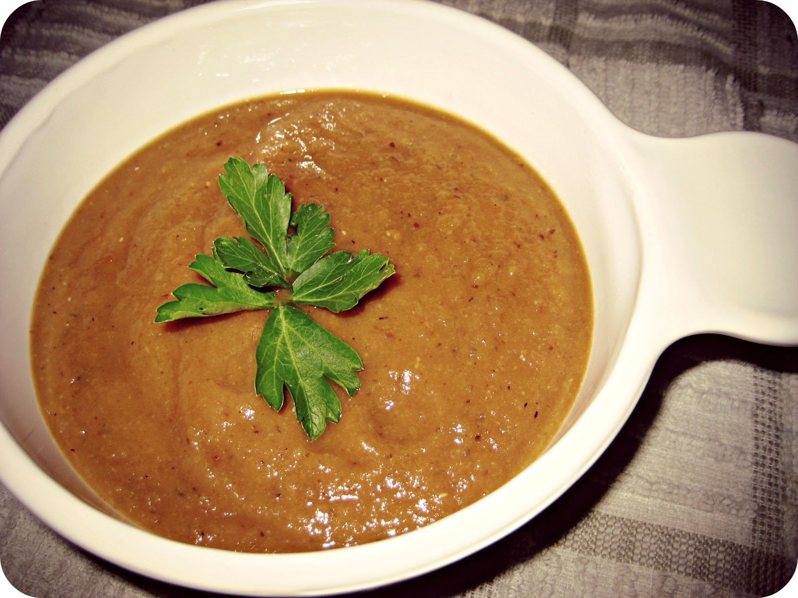 Mmmm Paleo Recipe Test Roasted Garlic and Eggplant Soup
