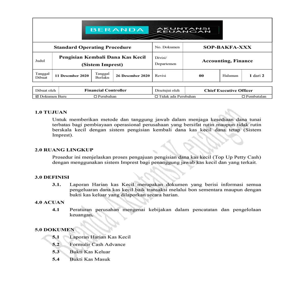 Beranda Akuntansi Keuangan Pengisian Kembali Dana Kas Kecil Prosedur Dalam Menjaga Ketersediaan Dana Operasional Berskala Kecil