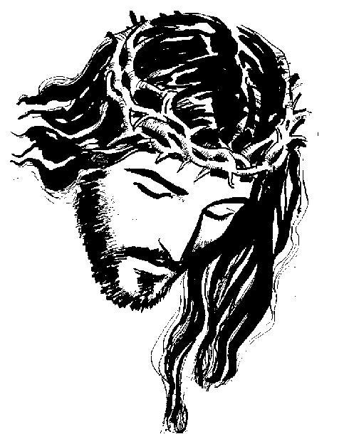 free black and white clipart of jesus - photo #12