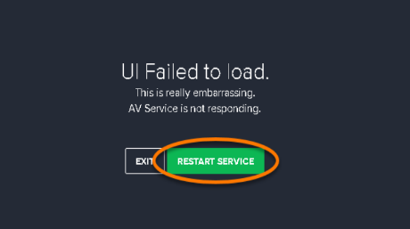 Avast UI failed to load? Try this