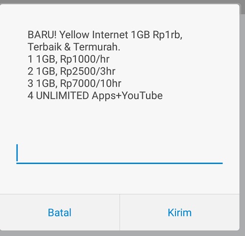 Cara Membeli Paket Yellow Indosat Seribu Rupiah Dapet 1gb Mantab Coy