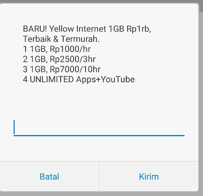 Cara Membeli Paket Yellow Indosat, Seribu Rupiah Dapet 1GB Mantab Coy