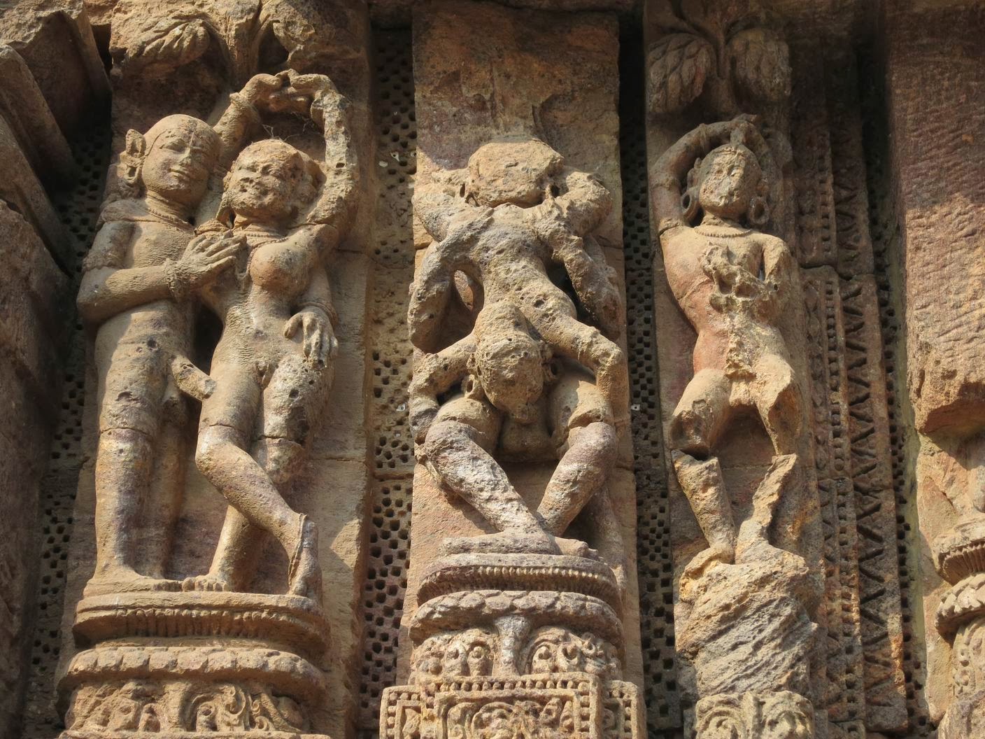 Erotic indian statues and posters